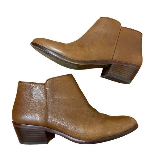 Sam Edelman Brown Leather Petty Ankle Booties Size 8.5 - Picture 1 of 6